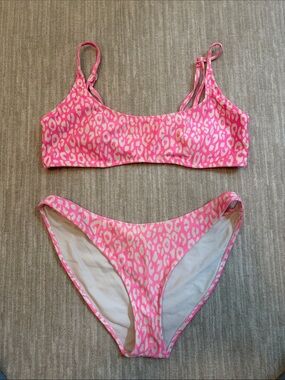 triangl swimwear Pink Leopard-Print Bikini Set